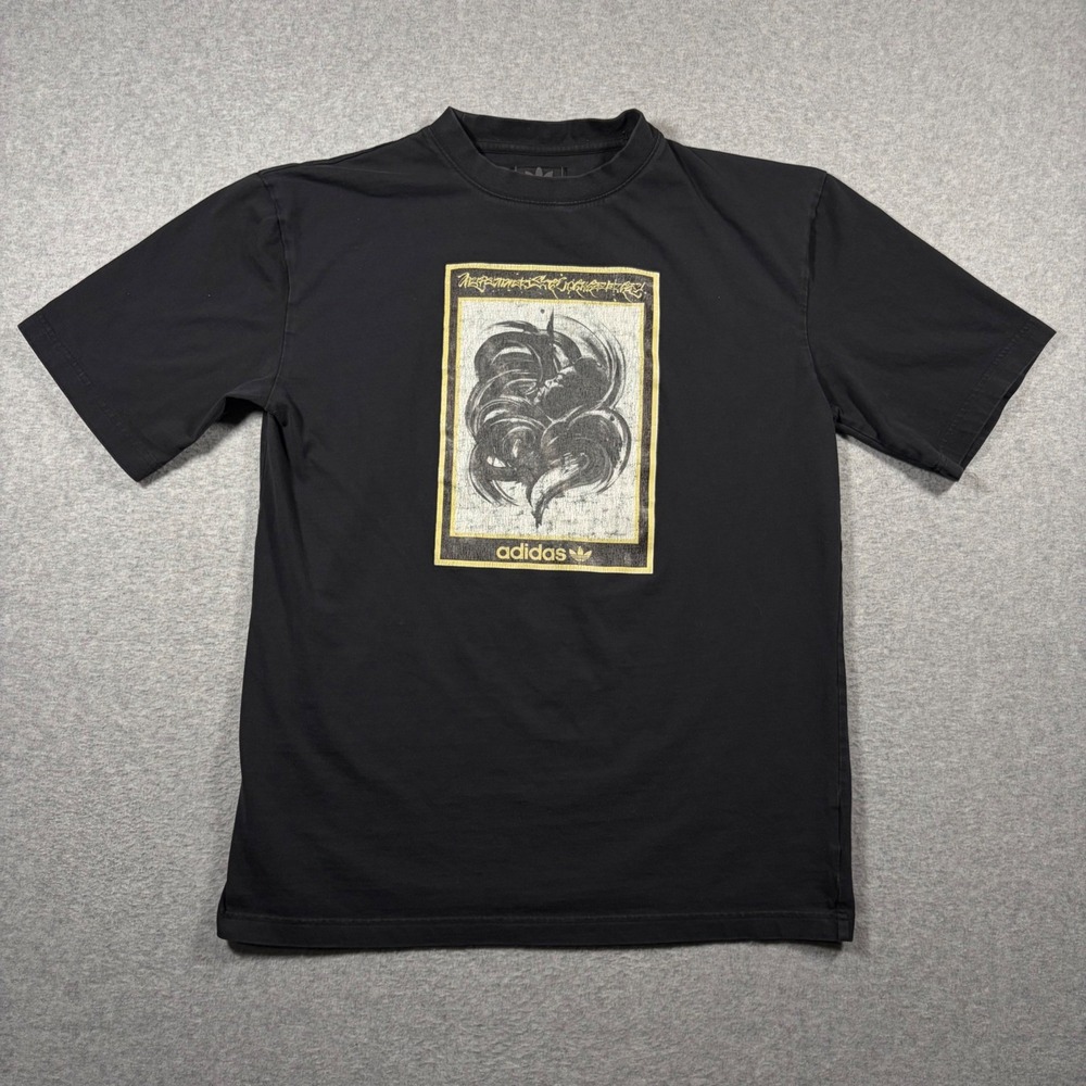 Adidas Muhammad Ali T Shirt Men's Medium Black Graphic Art Short Sleeve Vintage